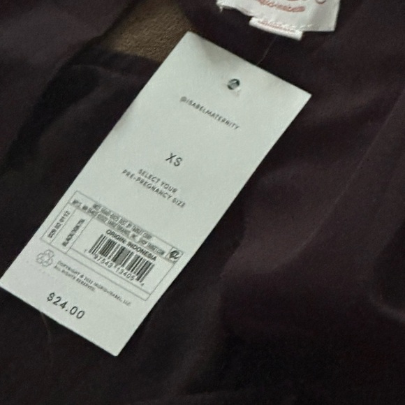 Isabel Ingrid Maternity Top XS Black Blouse Elbow Sleeve Back Cut Out Shirt - Picture 8 of 8